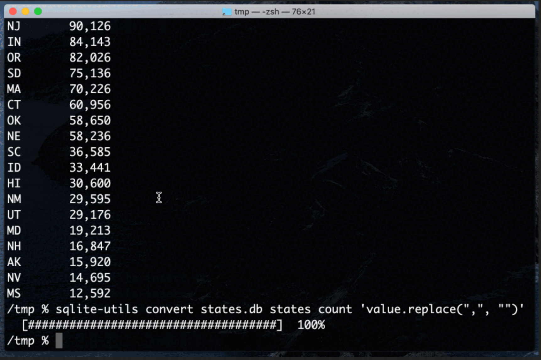 Visit Apply conversion functions to data in SQLite columns with the sqlite-utils CLI tool